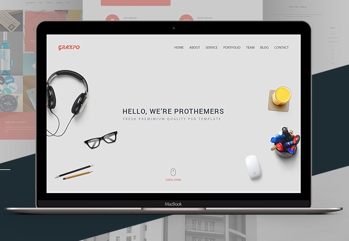 Graxpo- One Page Portfolio Template Free